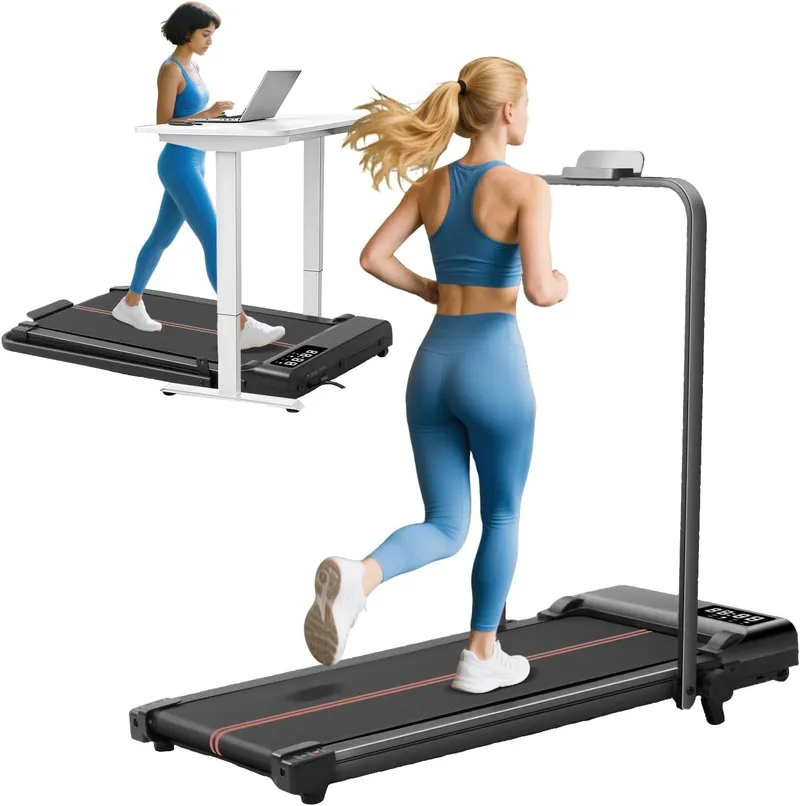 OKAYFOX Walking Pad with Handle Bar and Incline